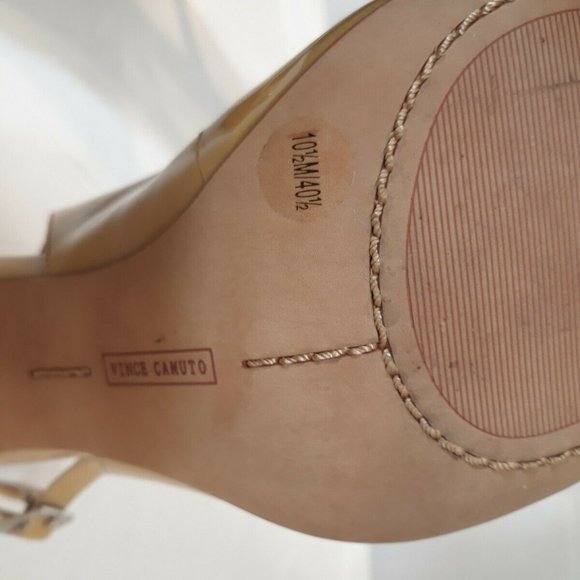 Vince Camuto 10 1/2  women's nude high heels - Picture 3 of 10